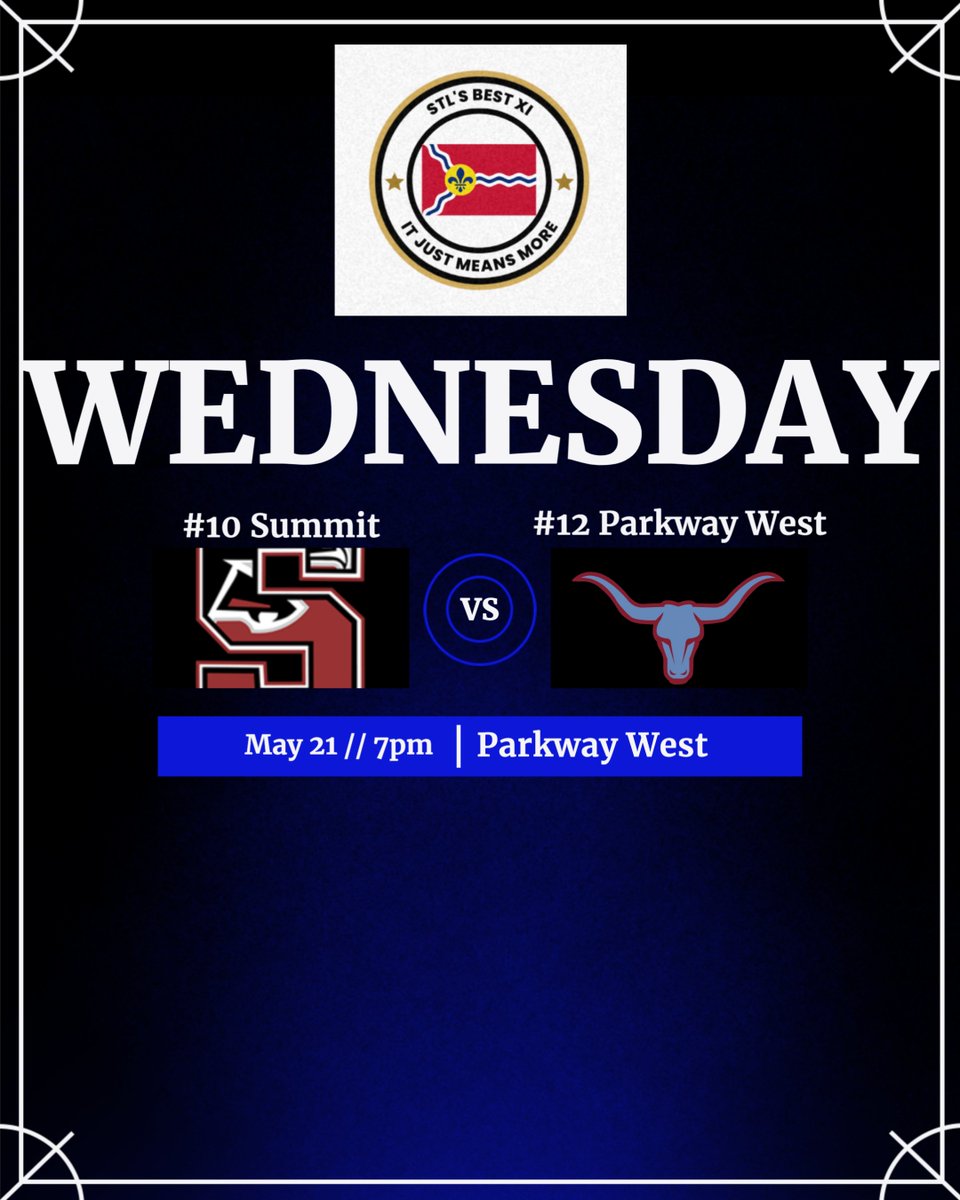 @STL_Best_XI (@stl_best_xi) on Twitter photo Top 25 matchup tonight in the playoffs!  #10 Summit at #12 Parkway West!  Go out and support some great high school soccer!  #WhereLegendsAreMade Top 25 matchup tonight in the playoffs!  #10 Summit at #12 Parkway West!  Go out and support some great high school soccer!  #WhereLegendsAreMade