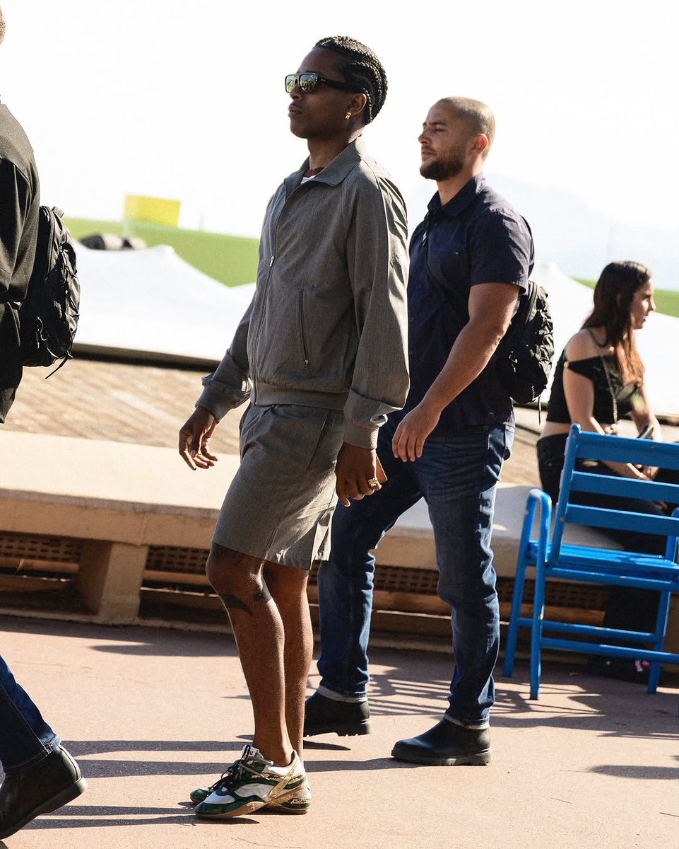 A$AP Rocky earlier today  at Campari Beach in Cannes 

📸 @imad.skhairi