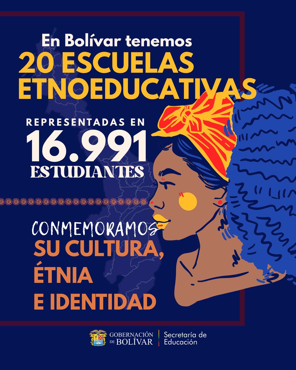 🇱🇹Hoy conmemoramos el Día Nacional de la Afrocolombianidad 🧑🏾‍🦱👩🏾‍🦱

Y nos enorgullece que nuestras escuelas sean espacios en las que se respete la cultura, tradición, etnia e identidad. 

‼️Un Dato Curioso🧐 
En Bolívar tenemos 20 escuelas Etnoeducativas🙌🏽