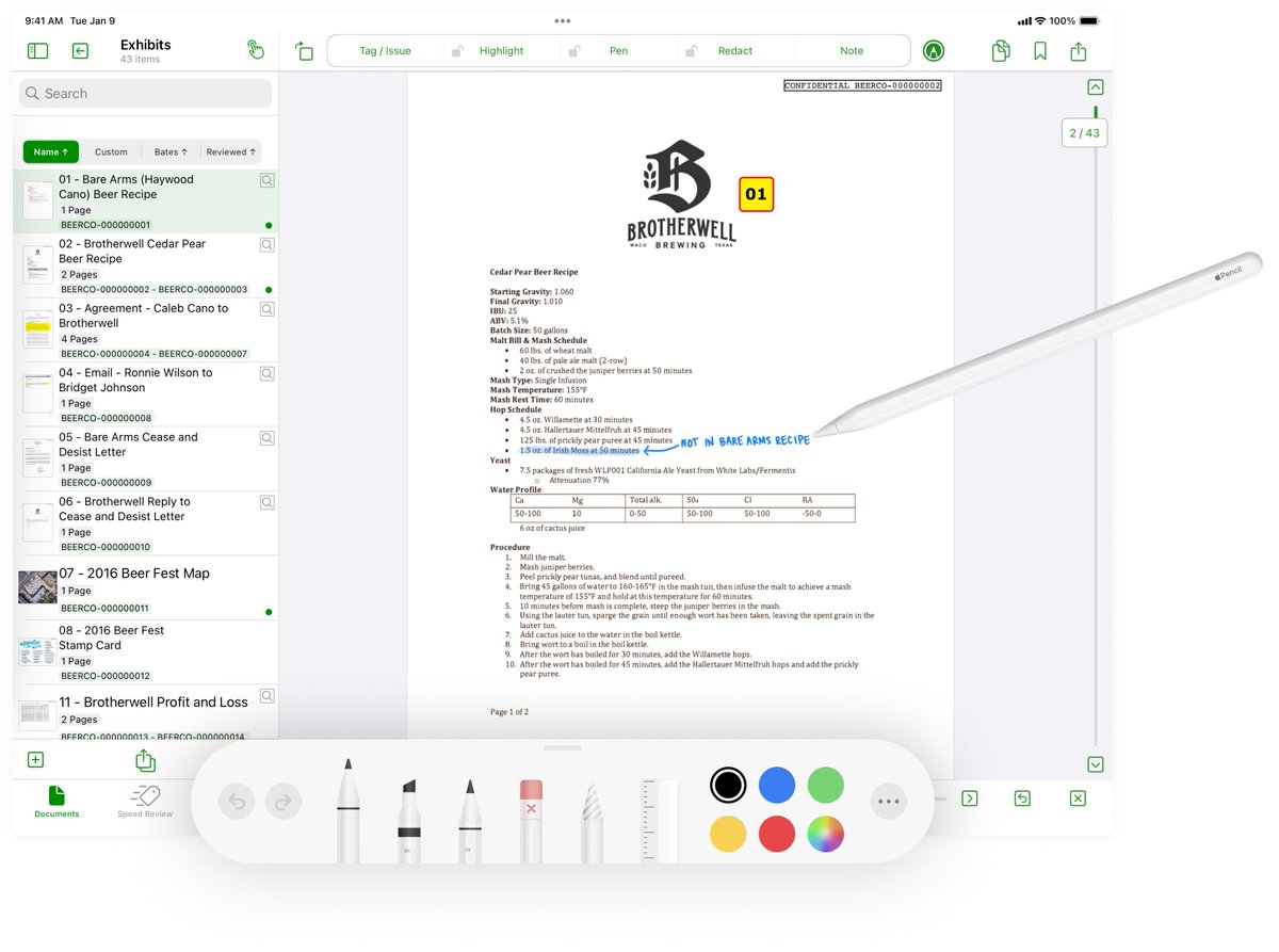 Introducing the Markup Tool in DocReviewPad! Circle key phrases, jot notes in the document margins and more! It’s fast, intuitive, and precise, with full Apple Pencil support and powerful control over what annotations are shared. Try it today! hubs.la/Q03nDfY80