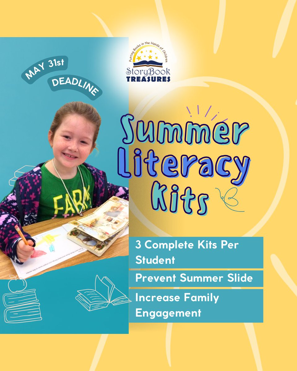 Kids don’t stop growing in the summer and neither should their love of reading. The SBT Summer Literacy Enrichment Program keeps learning alive with engaging books, fun treasures, and easy-to-use resources that build literacy and joy.

Order by May 31st l8r.it/lA4U