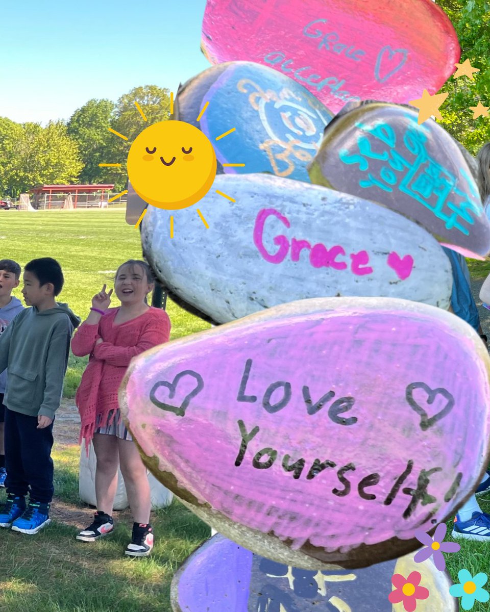 BTDFDN's tweet image. What a perfect day to walk the Grace Trail with 4th graders from East Lyme! We talked about mental health and painted rocks. You can check out the Grace Trail on your own at Peretz Park at Bridebrook in East Lyme.

#MHAM2025
