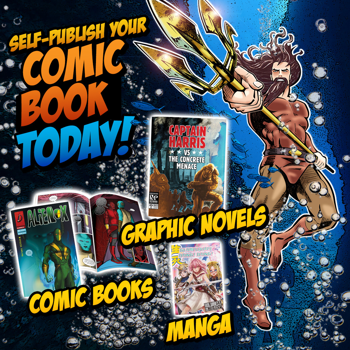 Leap into action and realize your dreams by self-publishing your comic book. With our easy online submission and new pricing, there's never been a better time to ink your superhero and launch them into the world. Get started today!

morrispublishing.com/comic-book-pub…