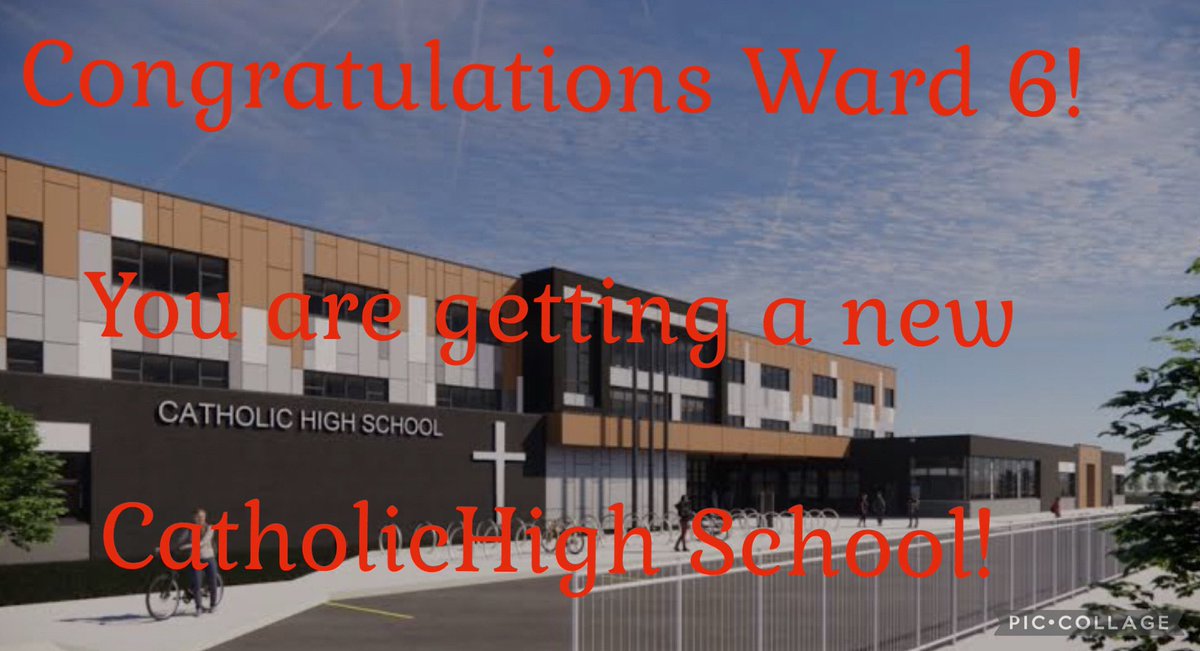 The Calgary Catholic West High School
received full construction funding. I am so excited for the Ward 6 families! It takes a village to raise a child, and apparently a village to advocate for a high-school! 👏🏼👏🏼👏🏼