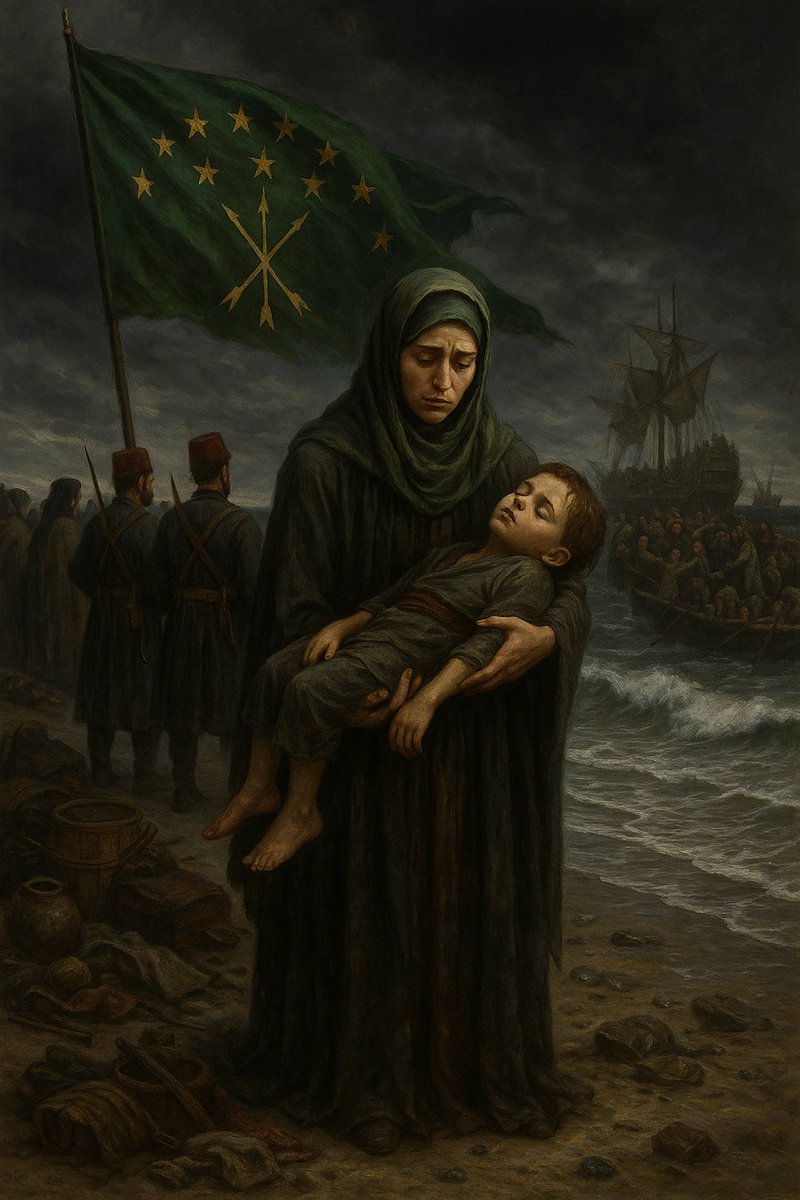 21 Mayıs 1864 bir tarih değil, bir suç belgesidir Çerkes halkı sistemli bir şekilde katledildi vatanından sürüldü Bu bir sürgün değil etnik temizliktir soykırımdır Susmayacağız Unutmayacağız. Affetmeyeceğiz.

#soykırımın161yılı