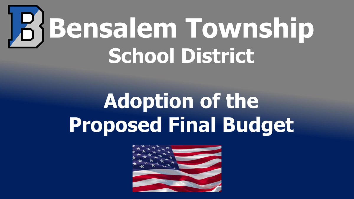 Adoption of the Proposed Final Budget for the Fiscal Year 2025-2026 followed by Public Q&amp;A tonight at 6 PM.
Watch on LiveStream at: vimeo.com/showcase/96886…
View agenda at:
go.boarddocs.com/pa/bens/Board.…