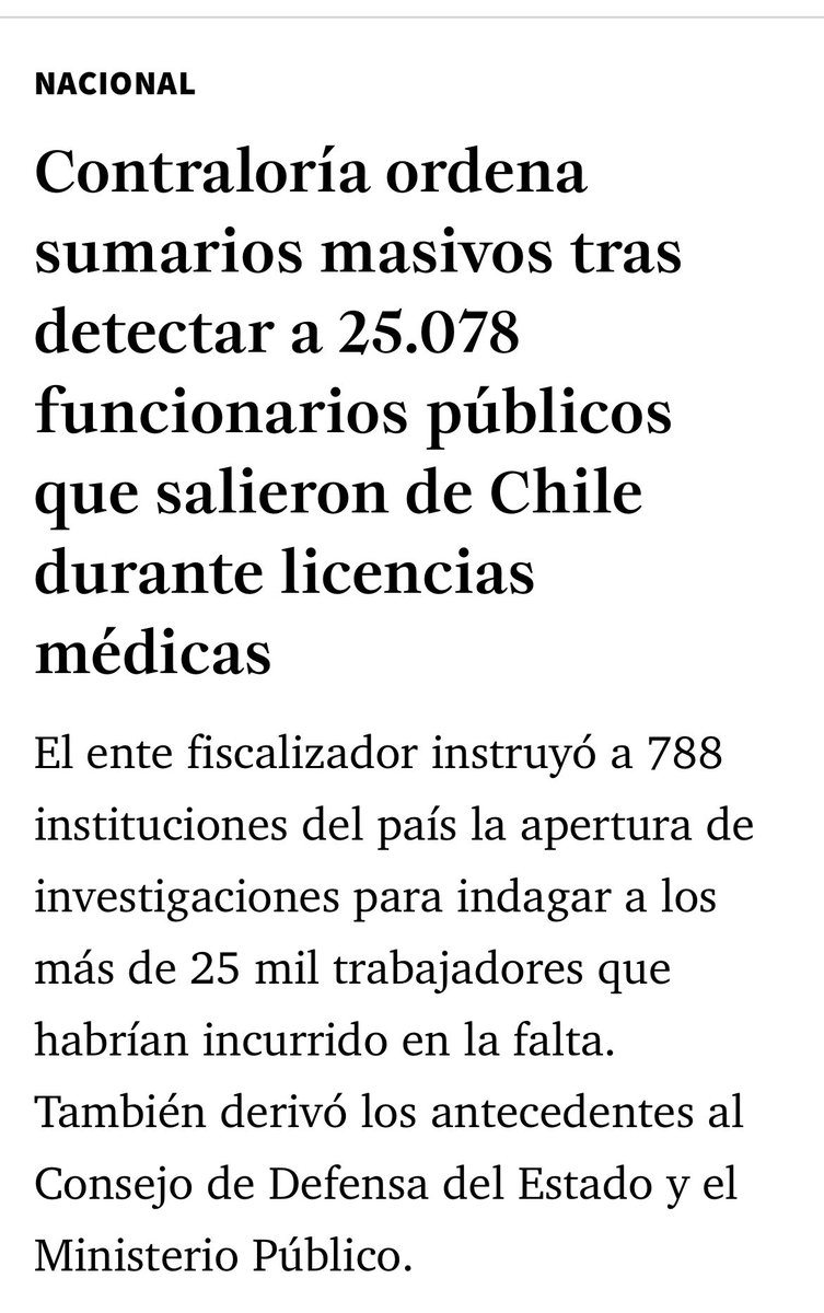 Y pensar q hay pacientes con cáncer en quimioterapia a los q le rechazan las licencias médicas mientras algunos c/ permiso fraudulento viajan fuera del país. Chile duele. ¿Por qué hay médicos disponibles a esto? Es hora de cambiar esta realidad. Q la indignación general lo logre
