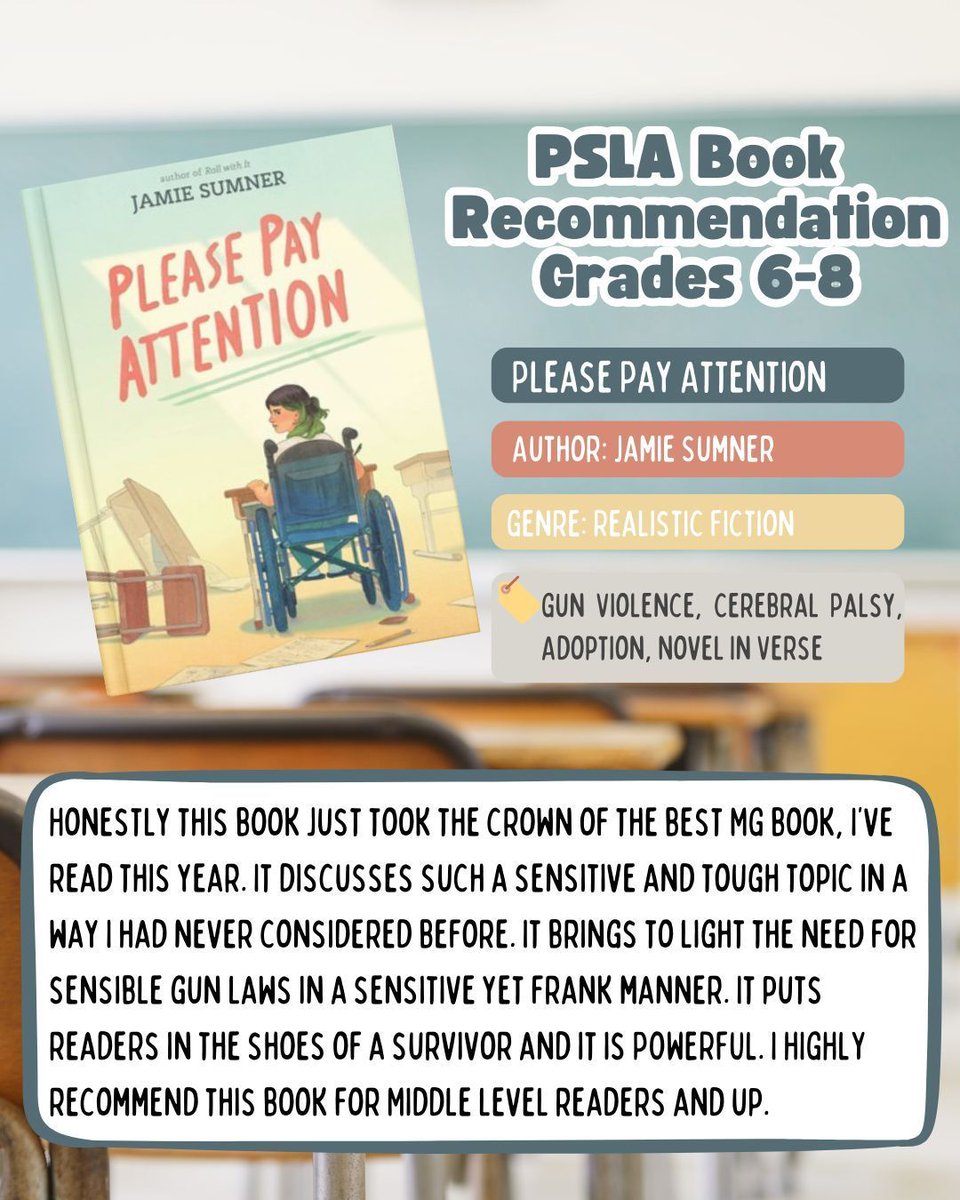 Grades 6-8 book review.