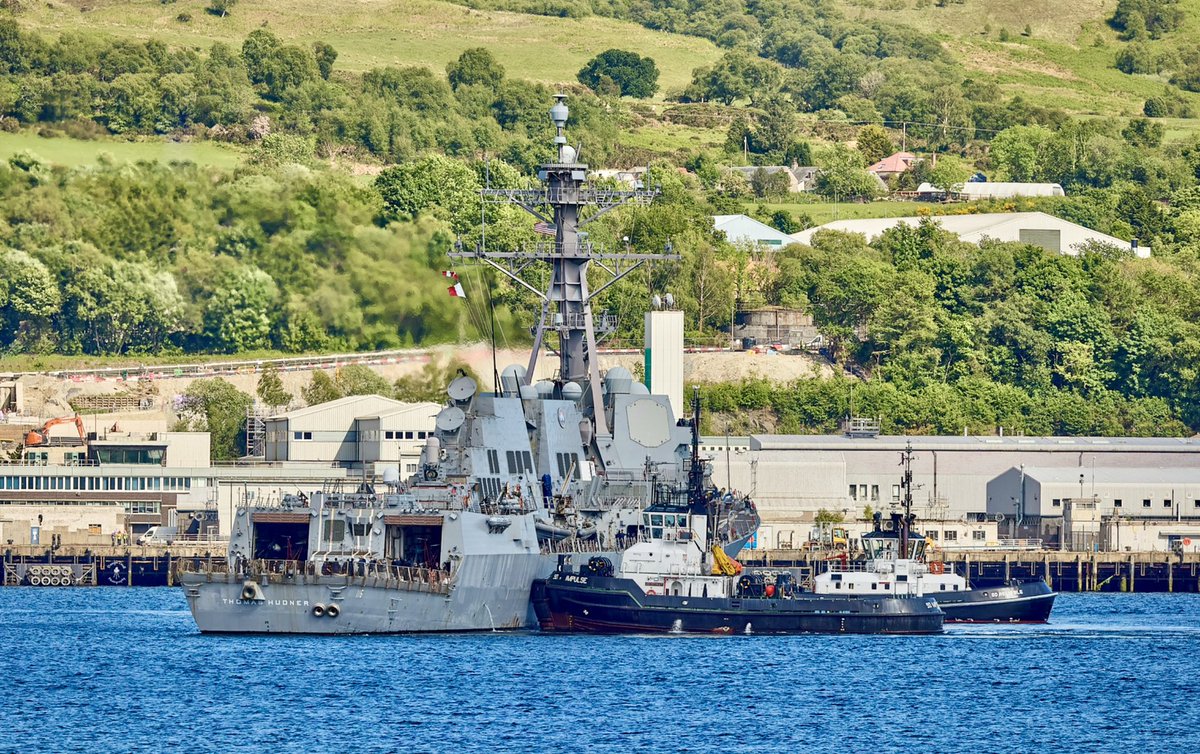 DougieCoullPix's tweet photo. USS Thomas Hudner arrives for her first time visit the HMNB Clyde this afternoon.
#ussthomashudner #hmnbclyde #shipping #usnavy #navy #photography https://t.co/cUargvmAtW