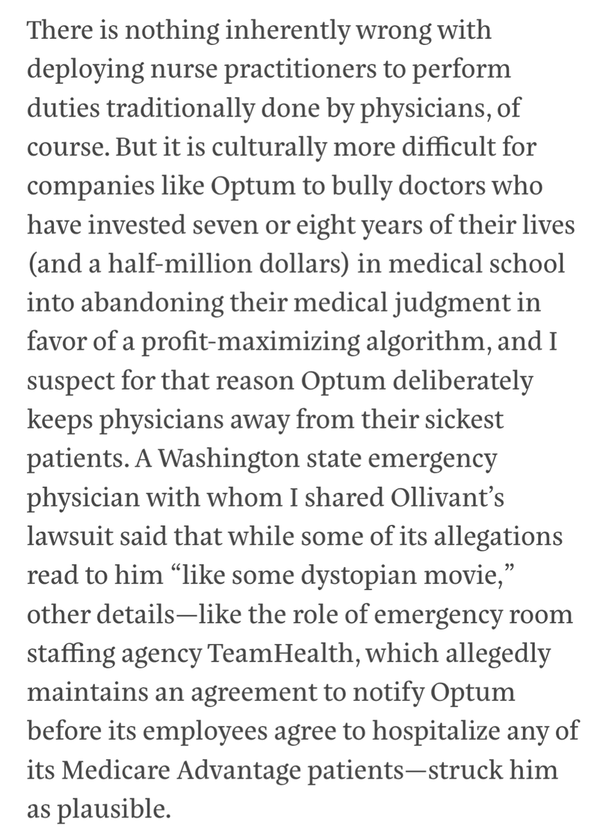 In 2023 I wrote about a UnitedHealth whistleblower with a dystopian tale of  algorithmic euthanasia in nursing homes. His dad didn't want him to talk, he'd been dropped by his attorney who was terrified of UHC. But then Luigi happened, and a new firm took him on as a client..