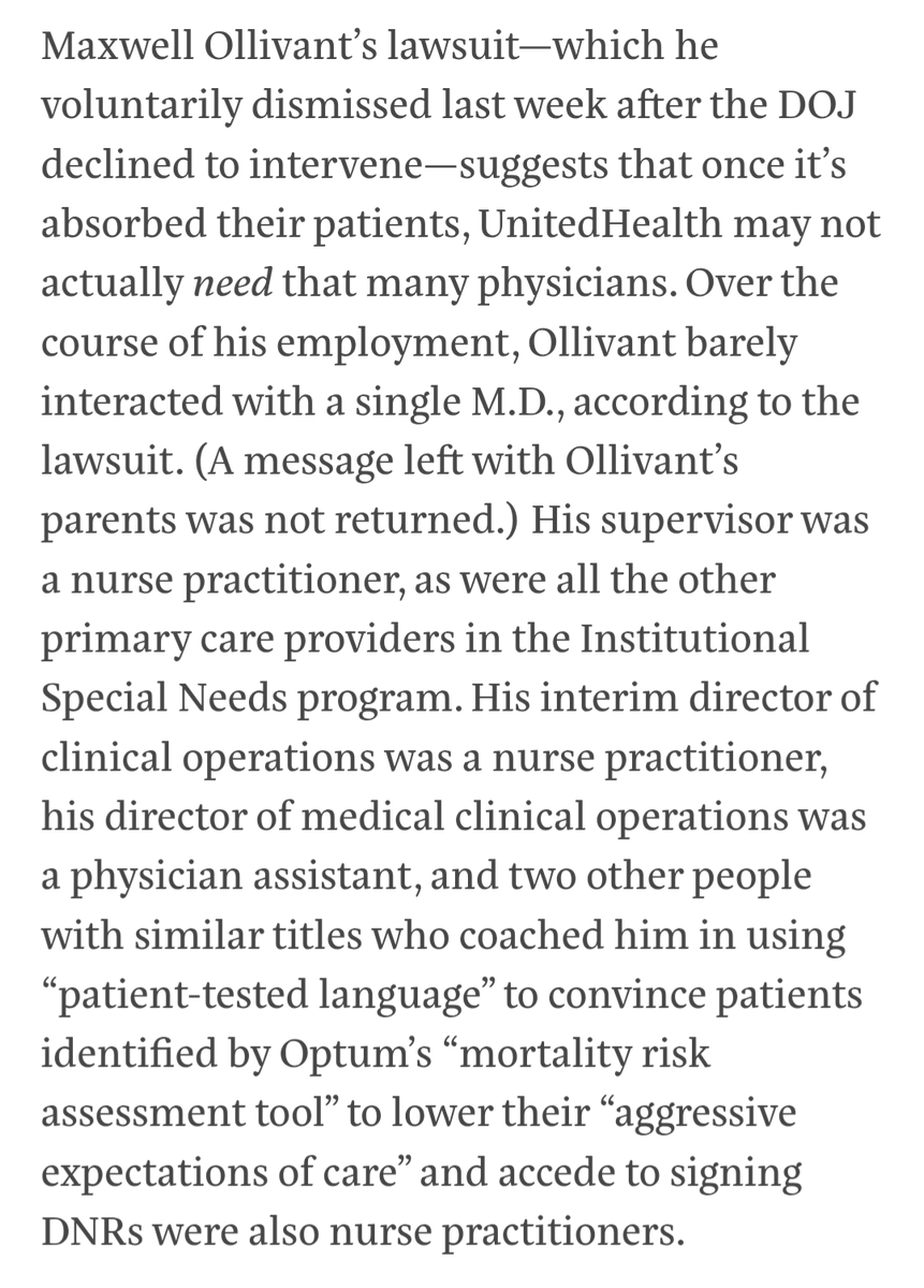 moetkacik's tweet photo. In 2023 I wrote about a UnitedHealth whistleblower with a dystopian tale of  algorithmic euthanasia in nursing homes. His dad didn't want him to talk, he'd been dropped by his attorney who was terrified of UHC. But then Luigi happened, and a new firm took him on as a client.. https://t.co/9qXUX1qVO9