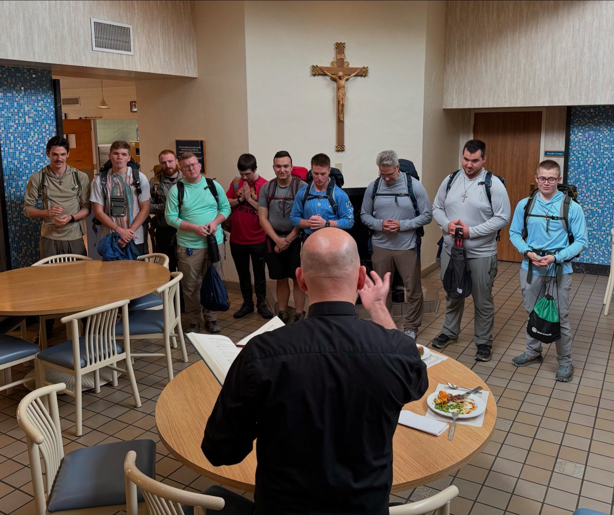 The Propaedeutic men are off to Spain! Today they begin an incredible journey on the Camino de Santiago. Before heading out, they received a special blessing for the road ahead—spiritually and physically. Please keep them in your prayers as you will be in theirs. 

Buen Camino!