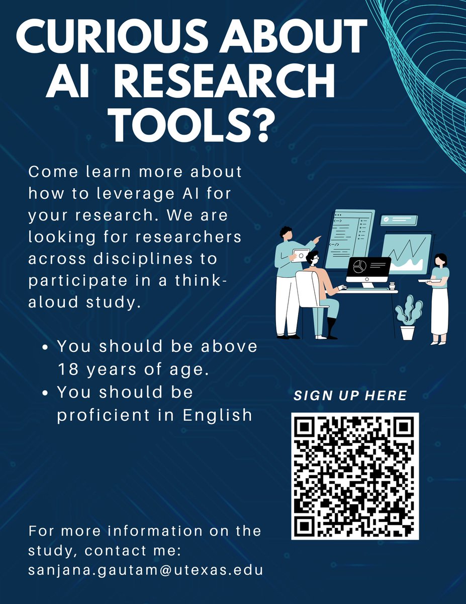 CosmicAI_Inst's tweet image. CosmicAI postdoctoral scholar Sanjana Gautam is exploring the role of AI-powered research assistants, which integrate LLMs into interactive notebook environments, in supporting scientific workflows across various disciplines. She&apos;s looking for participants in her study