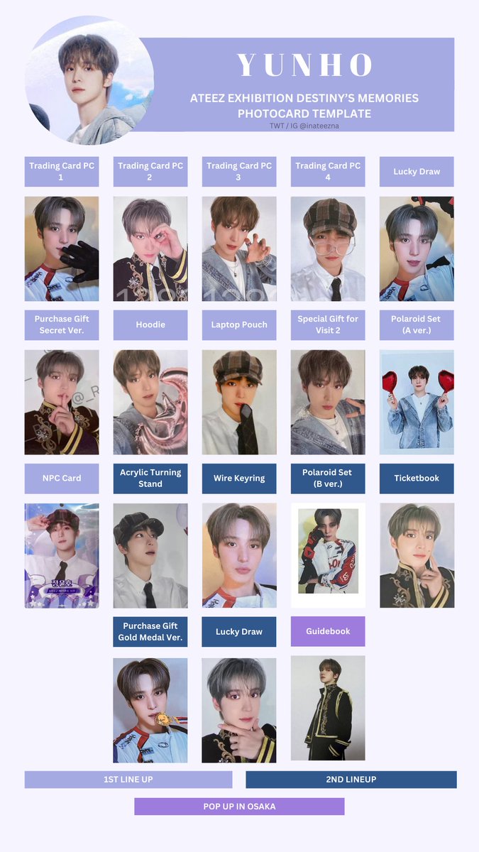 Ateez Exhibition Destiny's Memories Photocard / PC Template 🆕 pop