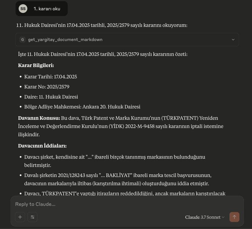 KARŞINIZDA YARGI MCP! 1 yıl önce geliştirdiğim Yargı GPT'nin