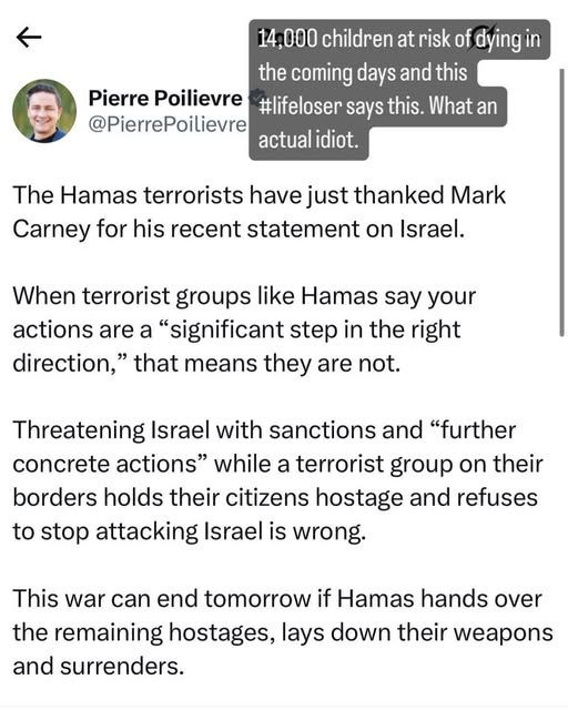 JeffTrnka's tweet photo. As always, bootlicking shit stain on Canada @PierrePoilievre sides with the genocidal war criminal @netanyahu @IsraeliPM, the criminal scum with an ICC arrest warrant on his head.
Welcome to @StephenHarper's @idualliance war criminal club. https://t.co/LJepnCNIpT