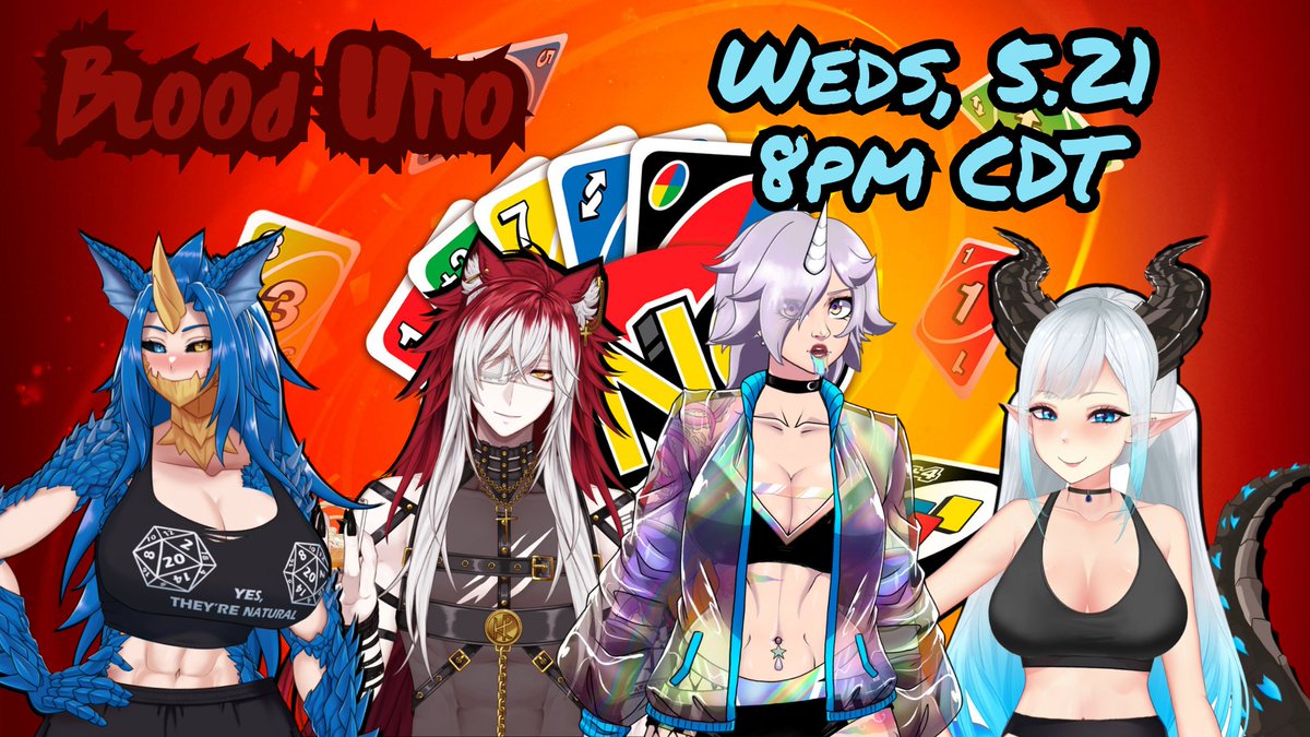 Prism (@prismsplay) on Twitter photo All's fair in love, war and Uno...
AND THIS IS WHERE WE GO TO WATCH FRIENDSHIPS DIE
🩸💖 BLOOD UNO FOR THE BLOOD UNICORN 🩸💖
✨ 8pm CDT ✨
🛼 twitch.tv/prismsplay 🛼
<a href="/AzuraTheDragon2/">⚡Azura The Azure Dragon⚡ | 🐉Vtuber</a> <a href="/KittyMcPancakes/">KittyMcPancakes 🔥</a> <a href="/KaijuKanojo/">Kaiju Kanojo</a> All's fair in love, war and Uno...
AND THIS IS WHERE WE GO TO WATCH FRIENDSHIPS DIE
🩸💖 BLOOD UNO FOR THE BLOOD UNICORN 🩸💖
✨ 8pm CDT ✨
🛼 twitch.tv/prismsplay 🛼
<a href="/AzuraTheDragon2/">⚡Azura The Azure Dragon⚡ | 🐉Vtuber</a> <a href="/KittyMcPancakes/">KittyMcPancakes 🔥</a> <a href="/KaijuKanojo/">Kaiju Kanojo</a>