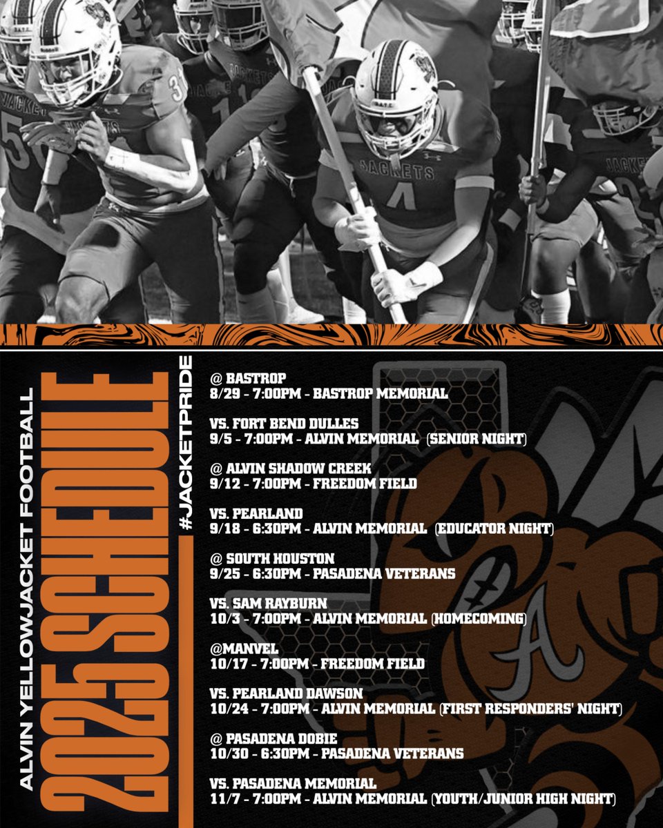 The 2025 season schedule is out! Let's go! #JACKETPRIDE