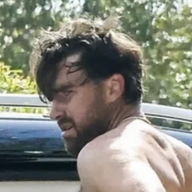 i will forever blame taylor swift for making this horrifying, hairy caveman appear on my page. just looking at him makes me want to vomit. i just know fatvis kelce stinks