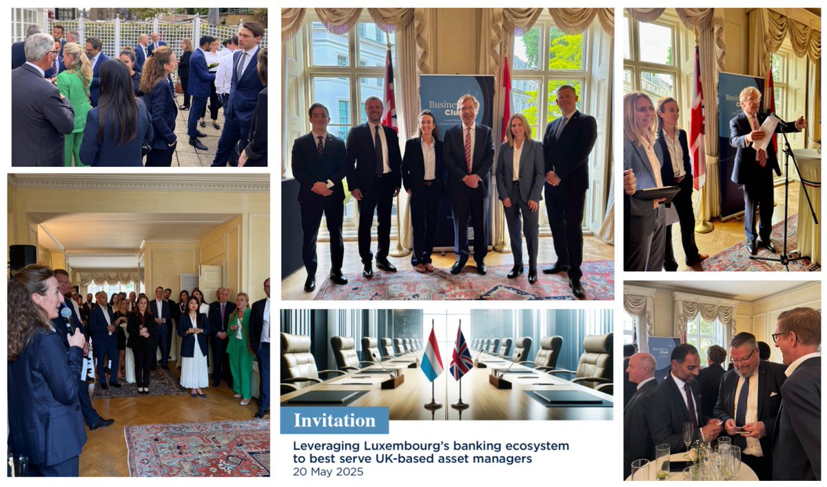 The Embassy was delighted to host an exclusive gathering of senior 🇱🇺&amp;🇬🇧 financial executives, in collaboration with the Business Club Luxembourg-UK  and <a href="/BritChamberLux/">British Chamber Lux</a>.
Distinguished speakers from <a href="/HSBC/">HSBC</a> and RBS International spotlighted Luxembourg’s role as a gateway to Europe.