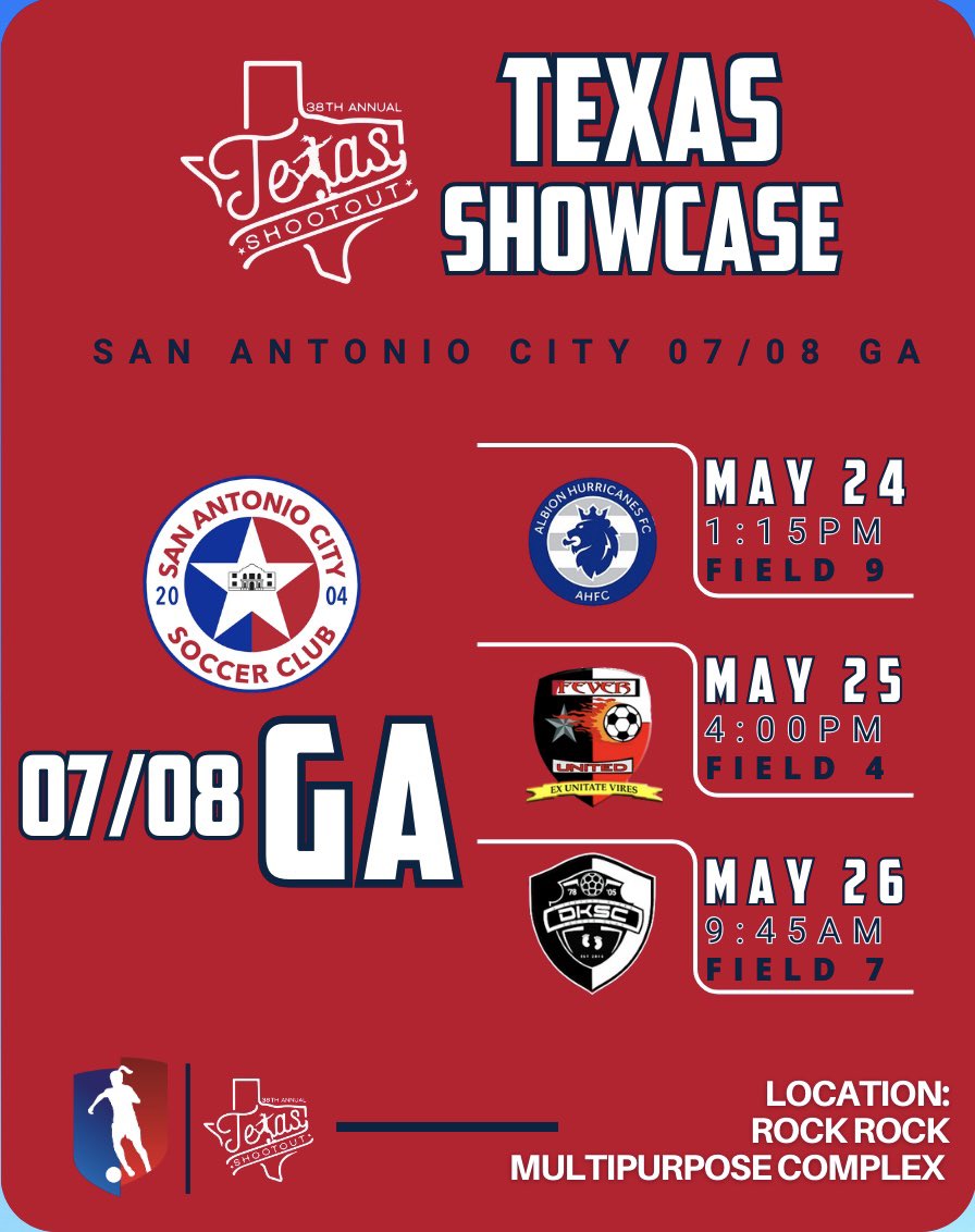Roberto Del Toro (Coach Beto) (@soccerislife621) on Twitter photo Both of my teams playing this weekend at the Texas Shootout! Come watch them play!
<a href="/CoryMarr_/">Cory Marr</a> <a href="/coleouren/">Cole Ouren</a> <a href="/CoachPlantUIW/">Jake Plant</a> <a href="/CoachDPittman/">Derek Pittman</a> <a href="/chrismcbride88/">Chris McBride</a> <a href="/BenWilliamsukus/">Ben Williams</a> <a href="/Ash_Em_Jacks/">Ashley Whittemore</a> <a href="/AU_DCeranic/">Drago Ćeranić</a> <a href="/nhallam8/">Nick Hallam</a> <a href="/GenesseeBanks/">Genessee Puntigam</a> <a href="/_CoachAP/">Austen Parker</a> Both of my teams playing this weekend at the Texas Shootout! Come watch them play!
<a href="/CoryMarr_/">Cory Marr</a> <a href="/coleouren/">Cole Ouren</a> <a href="/CoachPlantUIW/">Jake Plant</a> <a href="/CoachDPittman/">Derek Pittman</a> <a href="/chrismcbride88/">Chris McBride</a> <a href="/BenWilliamsukus/">Ben Williams</a> <a href="/Ash_Em_Jacks/">Ashley Whittemore</a> <a href="/AU_DCeranic/">Drago Ćeranić</a> <a href="/nhallam8/">Nick Hallam</a> <a href="/GenesseeBanks/">Genessee Puntigam</a> <a href="/_CoachAP/">Austen Parker</a>