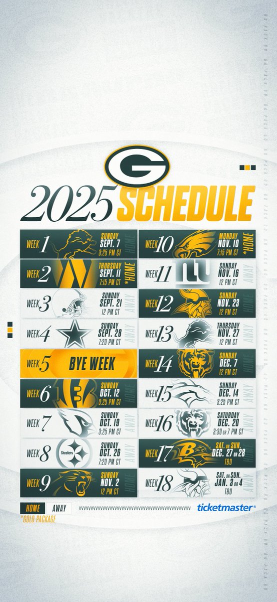 packers's tweet image. The 2025 Packers schedule is here...
And it belongs on your phone.