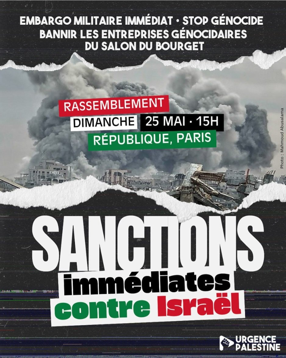 Verzeletti Celine (@verzeletticeli1) on Twitter photo Stop au génocide, stop à la famine !
Partout dans le monde, les luttes continuent contre les atrocités perpétrées par le gouvernement israélien !
Manifestons en France pour des sanctions immédiates contre le régime génocidaire!
Stop à la dissolution <a href="/urgence_pal/">Urgence Palestine</a> Stop au génocide, stop à la famine !
Partout dans le monde, les luttes continuent contre les atrocités perpétrées par le gouvernement israélien !
Manifestons en France pour des sanctions immédiates contre le régime génocidaire!
Stop à la dissolution <a href="/urgence_pal/">Urgence Palestine</a>