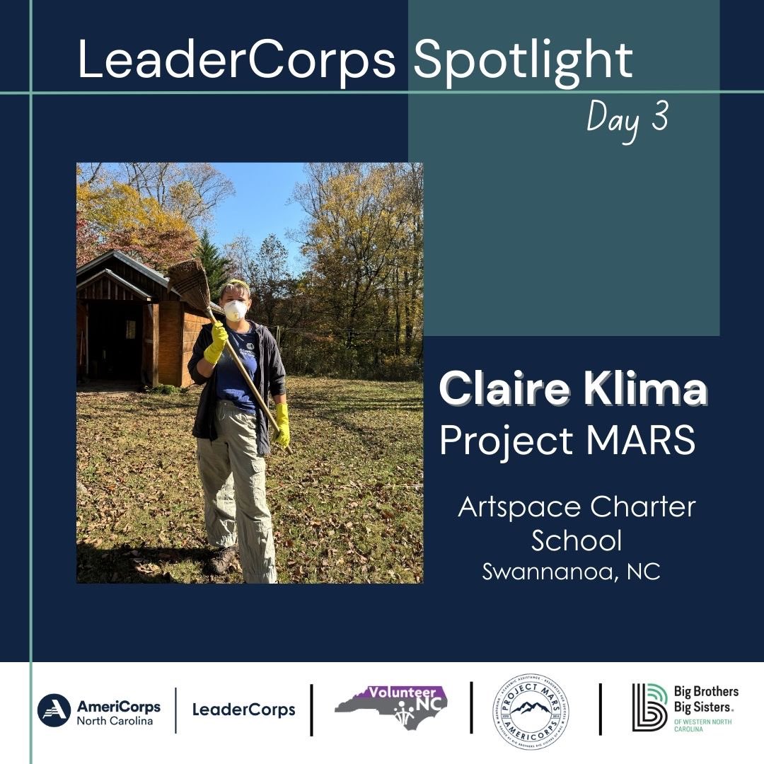 VolunteerNC's tweet image. It’s day 3 with this week’s #LeaderCorps Spotlights, Neil Perl and Claire Klima! Continue following along to learn why they chose to serve with #ProjectMARS #AmeriCorps!