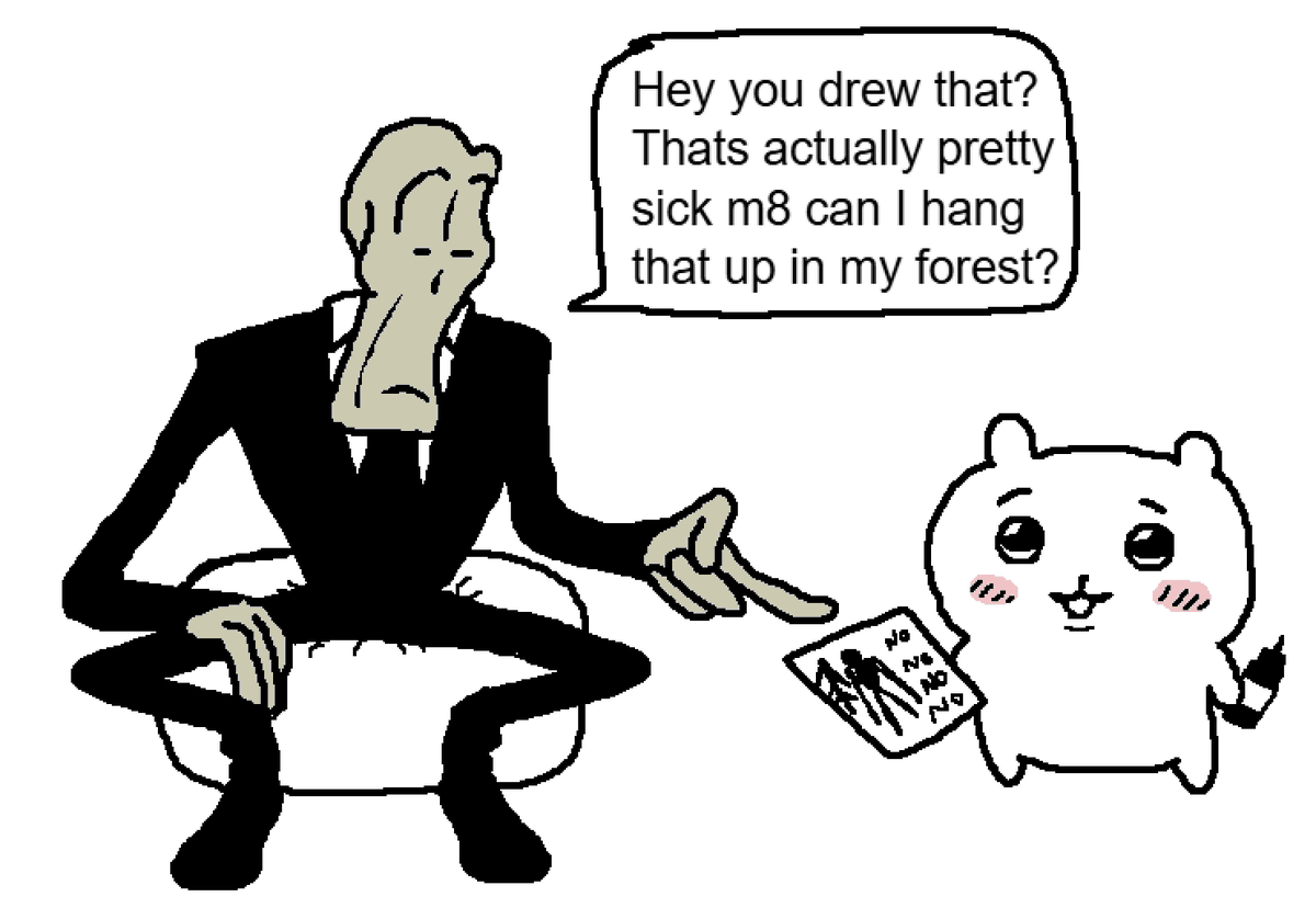 Chiikawa and Slenderman