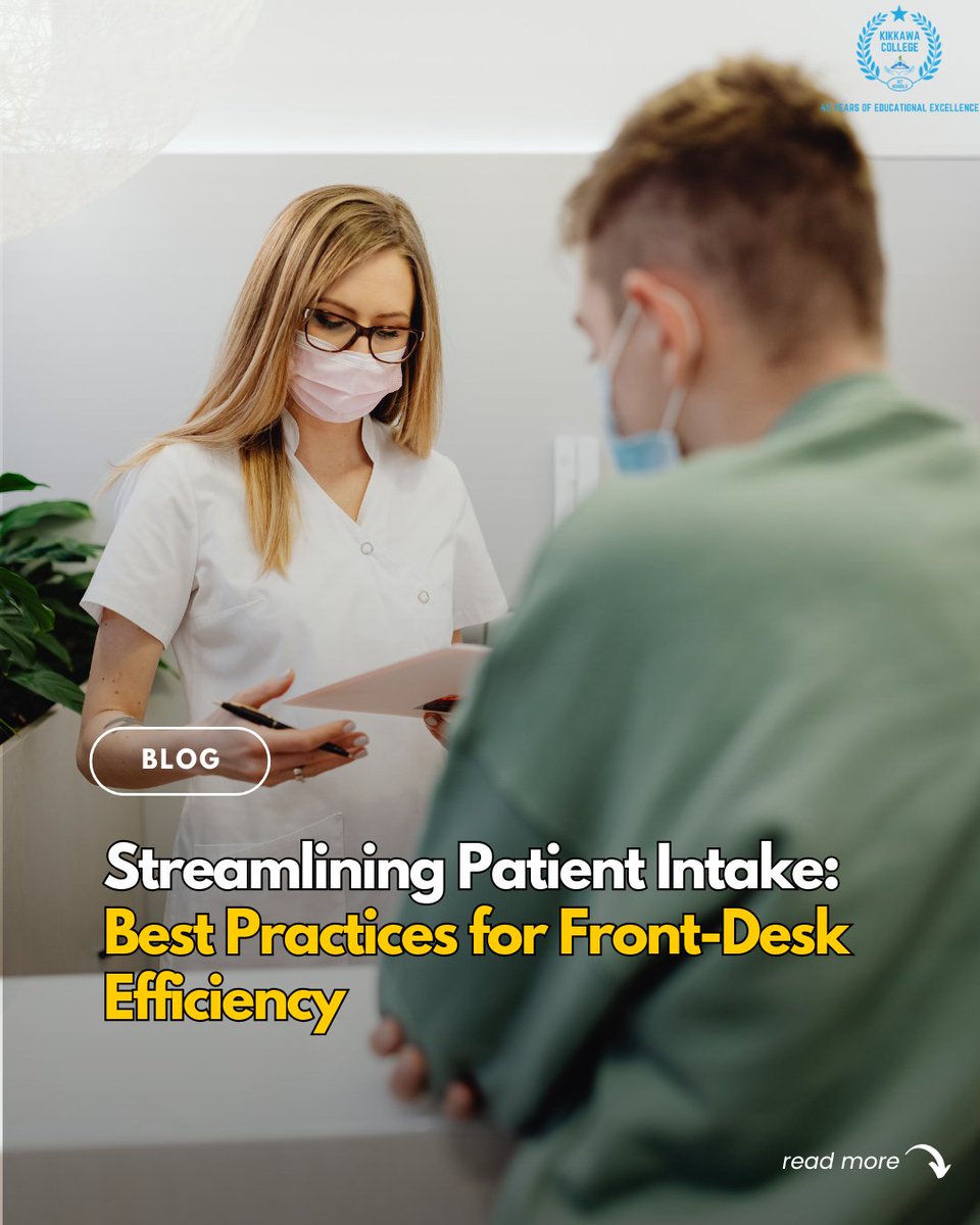 Discover proven strategies to reduce wait times, minimize errors, and ensure compliance in our latest blog post:

👉 ictschools.com/streamlining-p…

#HealthcareEfficiency #PatientIntake #FrontDeskSolutions #MedicalOfficeManagement #DigitalHealth #EHRIntegration #PatientExperience