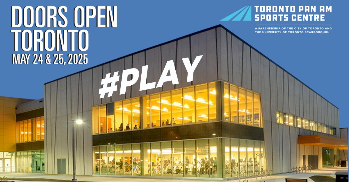 Toronto Pan Am Sports Centre (@tpascentre) on Twitter photo TPASC is proud to welcome all at the <a href="/Doors_OpenTO/">Doors Open Toronto</a> Event on May 24–25 for a facility tour celebrating sport, recreation & inclusive culture in Toronto.
Free entry for all!
For more details visit shorturl.at/pMh5O
#Play #TPASC #DoorsOpenToronto #DOT2025 #LegacyofSport TPASC is proud to welcome all at the <a href="/Doors_OpenTO/">Doors Open Toronto</a> Event on May 24–25 for a facility tour celebrating sport, recreation & inclusive culture in Toronto.
Free entry for all!
For more details visit shorturl.at/pMh5O
#Play #TPASC #DoorsOpenToronto #DOT2025 #LegacyofSport
