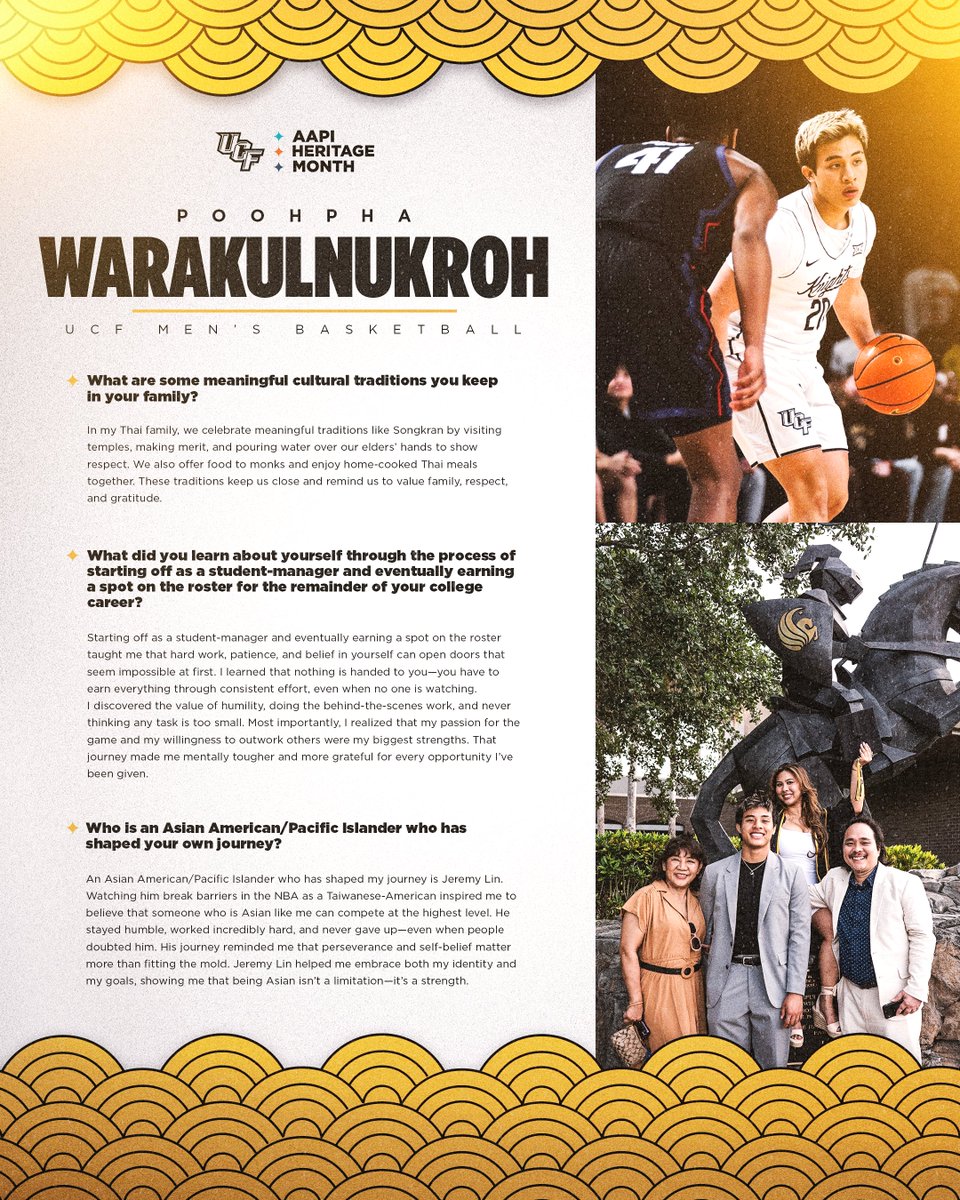 UCF Knights 🌴 (@ucfknights) on Twitter photo "I realized that my passion for the game and my willingness to outwork others were my biggest strengths."
Celebrating <a href="/PoohphaW10/">Poohpha Warakulnukroh</a> and #AAPIHeritageMonth 👏 "I realized that my passion for the game and my willingness to outwork others were my biggest strengths."
Celebrating <a href="/PoohphaW10/">Poohpha Warakulnukroh</a> and #AAPIHeritageMonth 👏