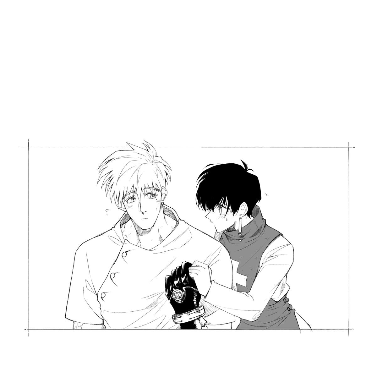 Try new pencil brush   

Thanks for take care of him Meryl 😇
#trigun #trigunmaximum #TRIGUNイラコン #vashthestampede #vashmeryl #merylstryfe