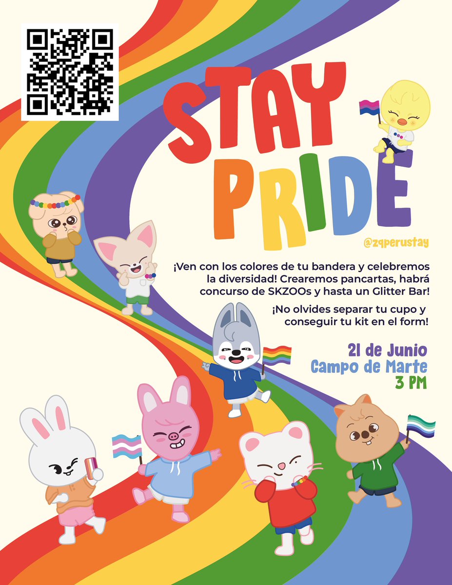 zqperustay's tweet photo. HOLA AMIGASSS les mostramos los packs para este #STAYPRIDE inscribanse en el formularioooo!! 🏳️‍🌈🏳️‍🌈🏳️‍🌈🏳️‍🌈 

YA SE ACERCA JUNIO EL MES GAY

📅 21 de junio | 🕒 3:00 p.m. | 📍Campo de Marte
LINK: https://t.co/wI0DgjO0QX https://t.co/JXZlNgEMqa