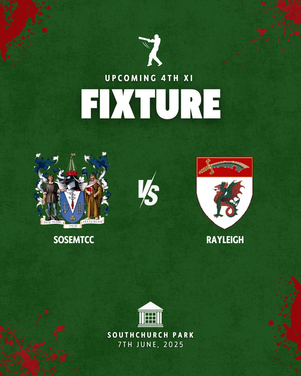 Our upcoming fixtures for our Saturday XIs!

Wishing all our teams the best of luck! 🏏

#sosemtcc #seasiders