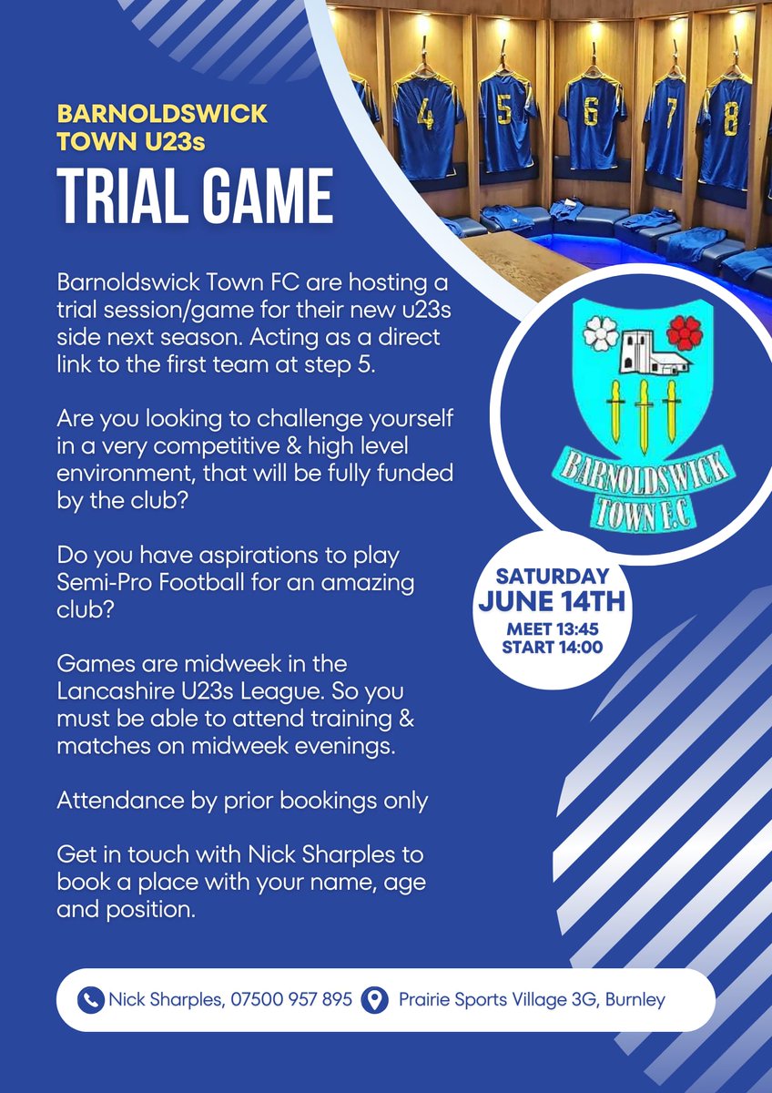 Please share <a href="/LancashireFA/">Lancashire FA</a> <a href="/eastlancs_fl/">East Lancashire Football League</a> <a href="/barlickfc/">Barnoldswick Town FC</a> <a href="/AdjflOfficial/">Official ADJFL</a> <a href="/BarlickFCComms/">BarlickFC Commercial</a> <a href="/LancsFriendlies/">Lancs Friendlies</a> <a href="/lancsamleague/">Lancashire Amateur League</a> <a href="/lancssundayleag/">Lancashire Sunday League</a> <a href="/westlancsleague/">West Lancashire League</a>