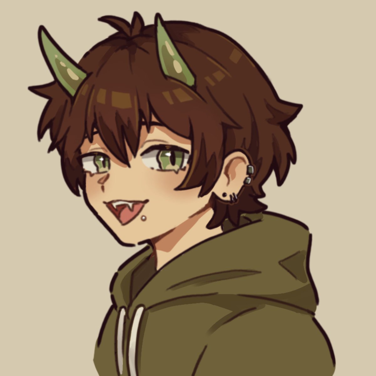 Zedrimm's tweet photo. Thank you @Trash_Tavern on continually working my OC! Finally got his piercings on 😏 https://t.co/r9nF1WbWGN