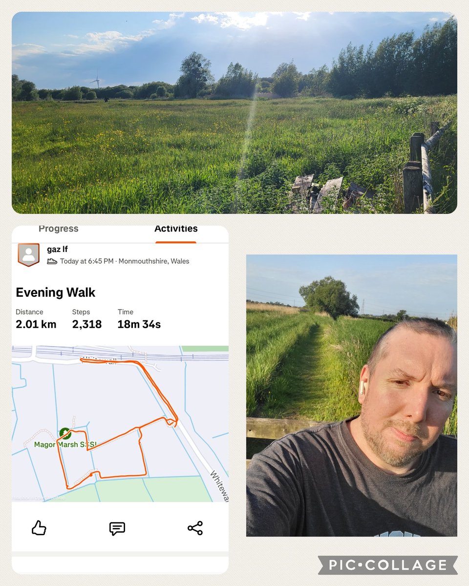 A warm, short, and sweet session in the evening sunshine 🌞 Every little helps ! #exercise #tryingtogethealthy