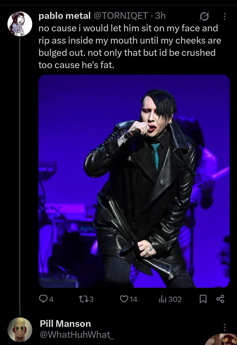 Mansonvvvx's tweet image. Dont let pablo metal see manson irl pls ll #mansontwtstruggles