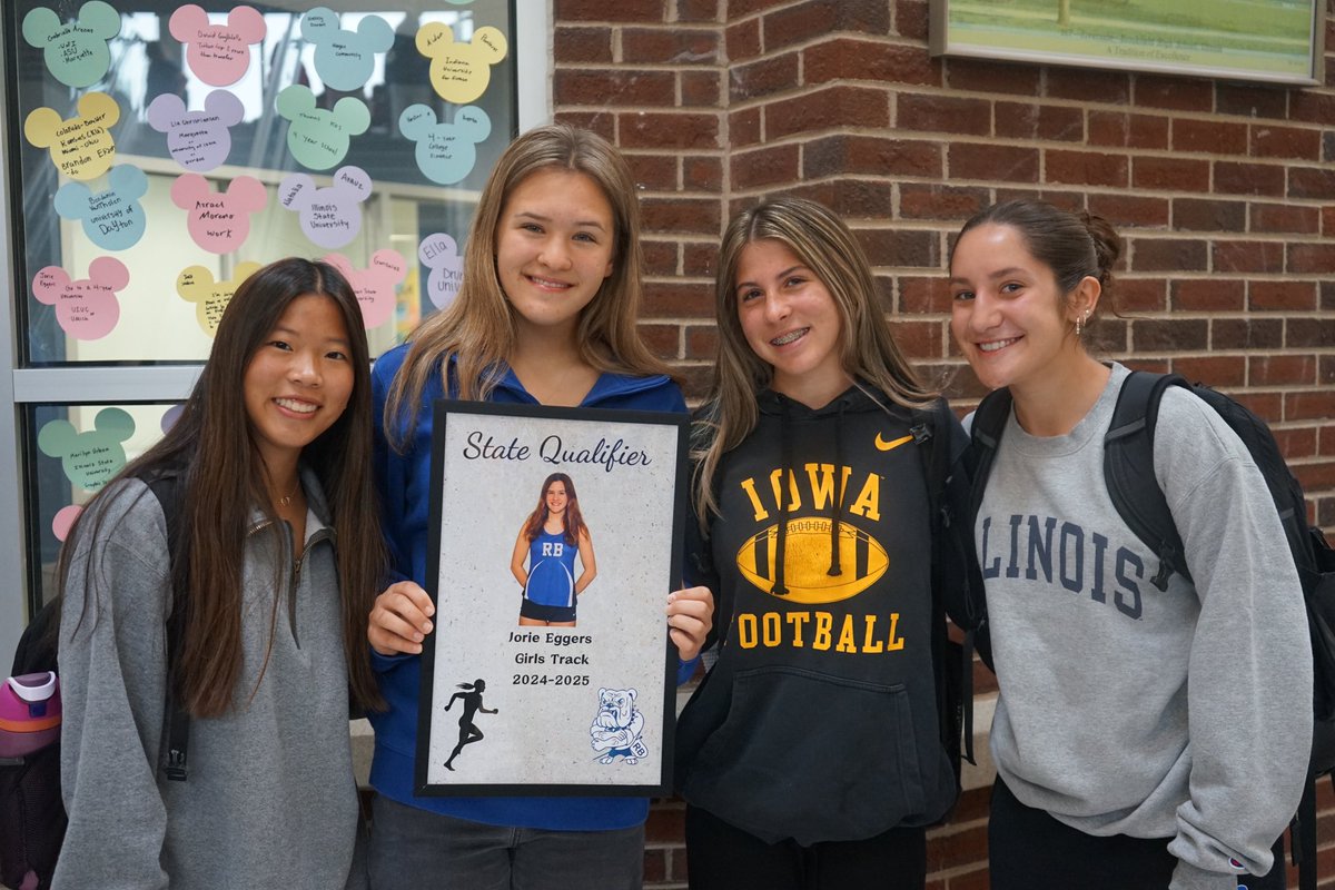 Congratulations to Jorie Eggers on qualifying for the IHSA Girls Track and Field State Meet in the 400M! Jorie’s qualifying time of 58.63 beat her own school record she set earlier this season. We can't wait to cheer Jorie on as she heads to State this weekend at EIU! #RB208Pride