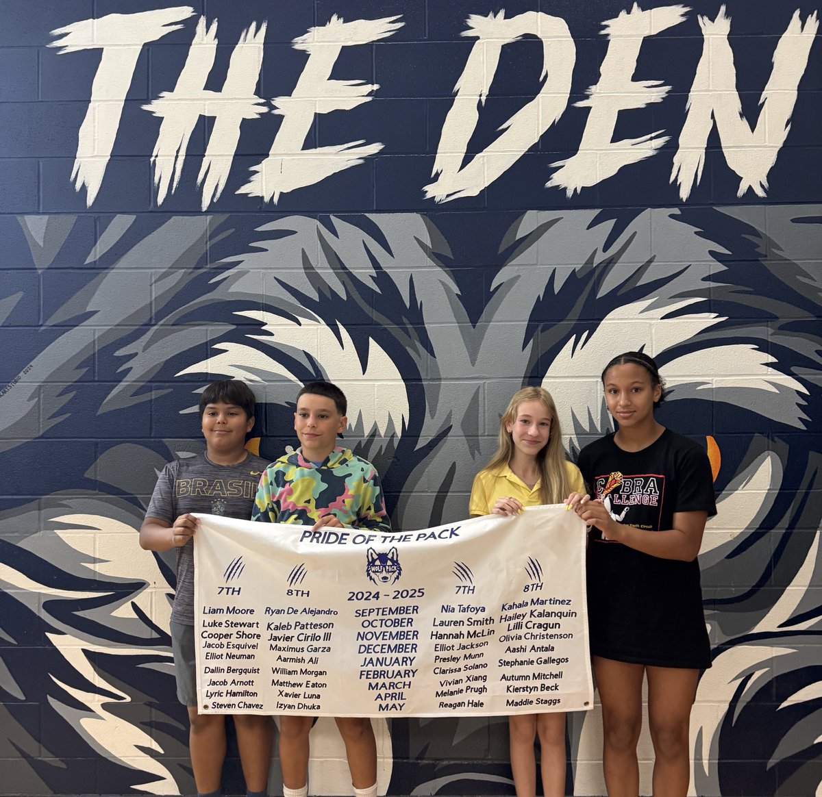 Wolf Pack Nation (@wolfden101) on Twitter photo Congratulation to our 7th Grade Leaders of the Pack. April-Melanie Prugh and Lyric Hamilton. May-Reagan Hale and Steven Chavez. Congratulations Athletes! <a href="/NEISD/">North East ISD</a> <a href="/NeisdAthletics/">NEISD ATHLETICS</a> Congratulation to our 7th Grade Leaders of the Pack. April-Melanie Prugh and Lyric Hamilton. May-Reagan Hale and Steven Chavez. Congratulations Athletes! <a href="/NEISD/">North East ISD</a> <a href="/NeisdAthletics/">NEISD ATHLETICS</a>