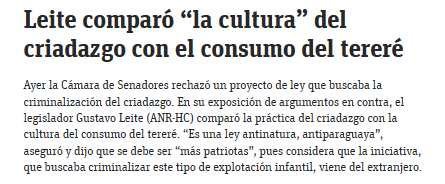 Como se ve la esclavitud segun Gustavo Leite:
