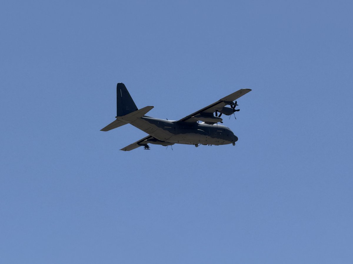 toystark6886's tweet photo. Another cool spot by my husband on his phone at KLBB during lunch today. See link to story about this plane.
https://t.co/6zgK1g58AM

18-5888 #AE6202 AC130J Ghostrider https://t.co/eNGJykIN9c