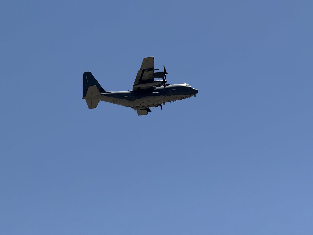toystark6886's tweet photo. Another cool spot by my husband on his phone at KLBB during lunch today. See link to story about this plane.
https://t.co/6zgK1g58AM

18-5888 #AE6202 AC130J Ghostrider https://t.co/eNGJykIN9c