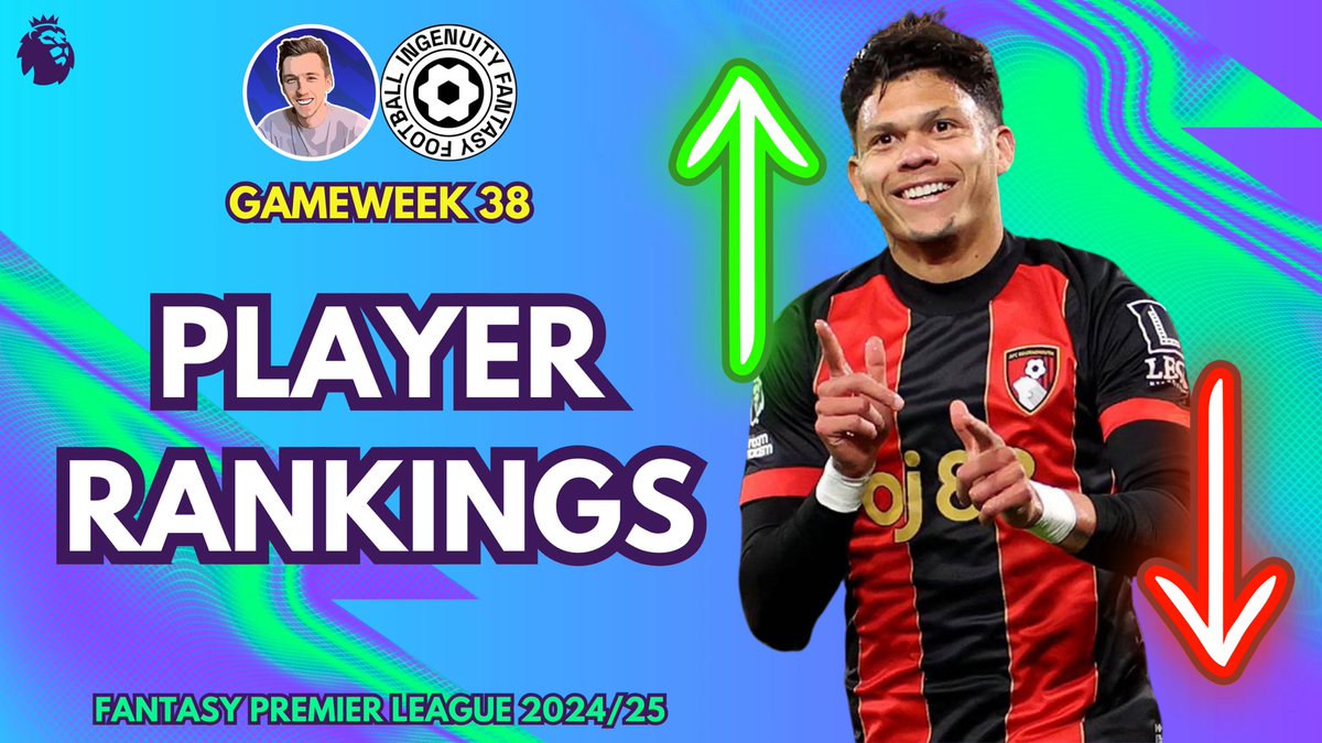 Brad Mayor (@bradmayorfpl) on Twitter photo NEW #FPL VIDEO π₯
Myself and George from <a href="/ingenuityff/">Ingenuity Fantasy Football</a> discuss our player rankings for the last gameweek of the season!
Watch here π
youtu.be/xtwd_o-aMTQ NEW #FPL VIDEO π₯
Myself and George from <a href="/ingenuityff/">Ingenuity Fantasy Football</a> discuss our player rankings for the last gameweek of the season!
Watch here π
youtu.be/xtwd_o-aMTQ