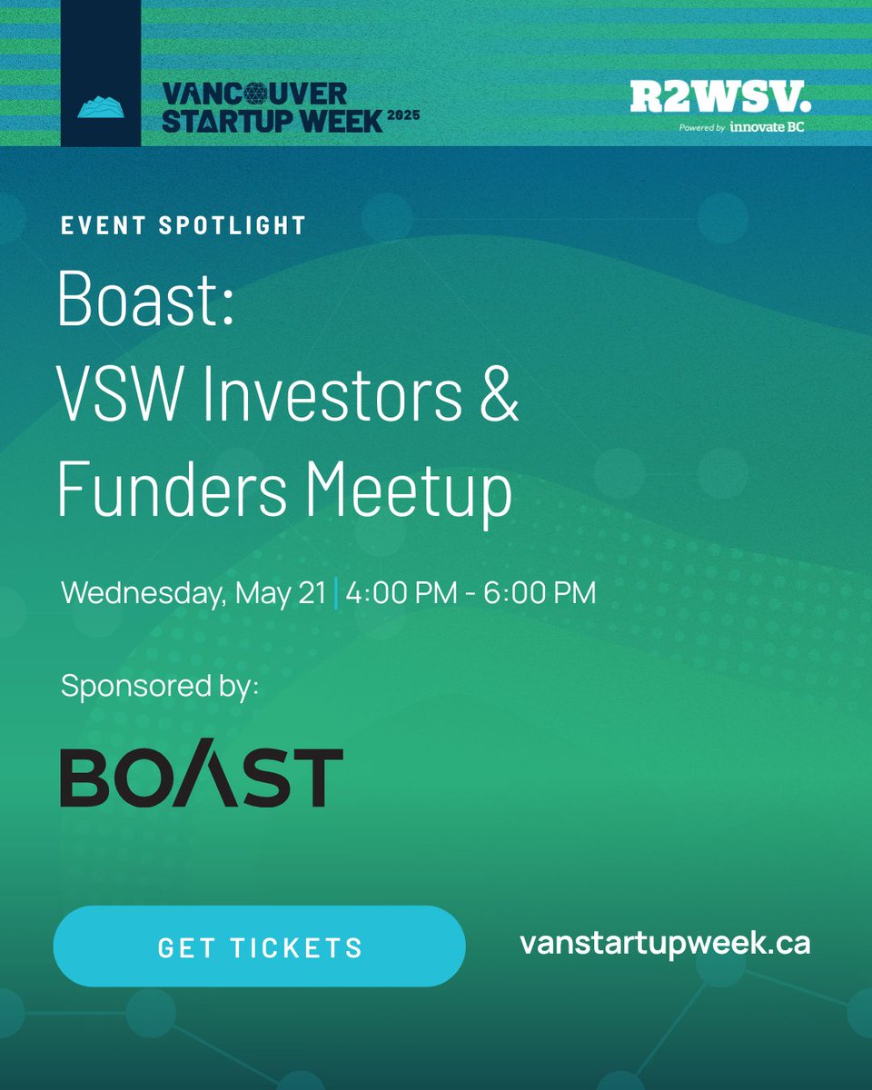 vanstartupweek's tweet image. Too many amazing events and not sure where to start? We’ve got you.
Check out these sponsor-led sessions, curated for founders, dreamers, and doers like you.
#VSW2025 #VancouverStartupWeek