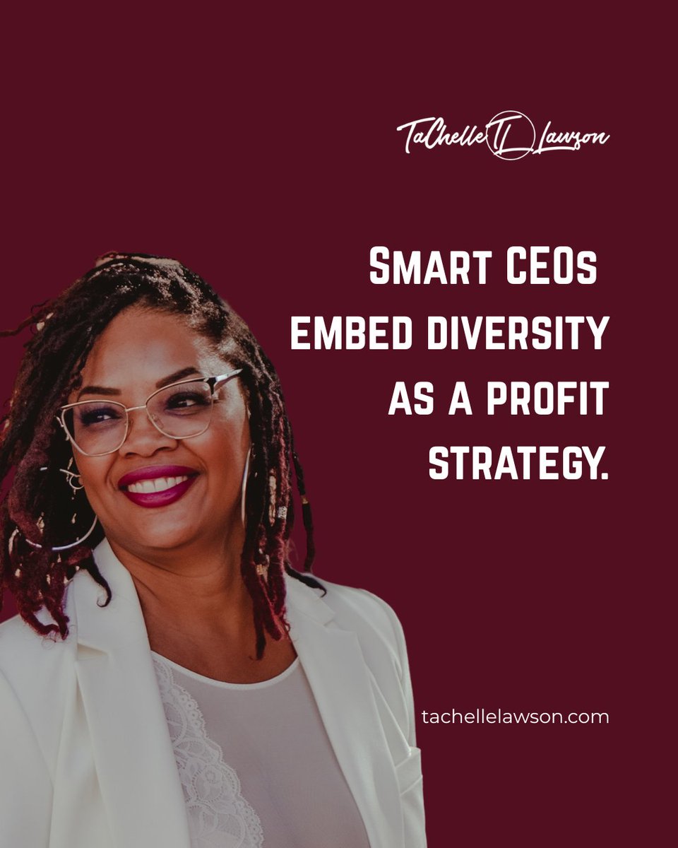chachelly's tweet photo. If your diversity initiatives are not generating revenue, retaining talent, or expanding market share…why are you doing it?

🎯 Book the book that changed everything about DEI. 
https://t.co/8MOXIKSQnz 

#leadermindset #deiwithimpact #leadership #tachellelawson #growth #ceos https://t.co/kFHZGSitOt