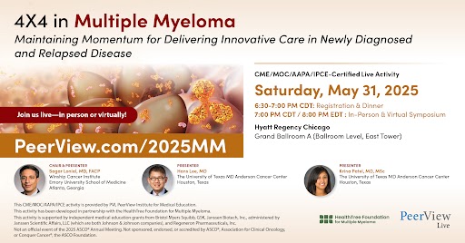 PeerView (@peerview) on Twitter photo Join Sagar Lonial, MD, FACP (<a href="/SagarLonialMD/">Sagar Lonial MD</a>), Hans Lee, MD (<a href="/HansLeeMD1/">Hans Lee</a>), and Krina Patel, MD, MSc (<a href="/DrKrinaPatel/">Krina Patel</a>), on 5/31 at 6:30 PM CDT during #ASCO25 for a #MultipleMyeloma #MedEd event. Produced with <a href="/HealthTree/">HealthTree Foundation</a>. bit.ly/25MM-T #hematology #oncology #HemOnc Join Sagar Lonial, MD, FACP (<a href="/SagarLonialMD/">Sagar Lonial MD</a>), Hans Lee, MD (<a href="/HansLeeMD1/">Hans Lee</a>), and Krina Patel, MD, MSc (<a href="/DrKrinaPatel/">Krina Patel</a>), on 5/31 at 6:30 PM CDT during #ASCO25 for a #MultipleMyeloma #MedEd event. Produced with <a href="/HealthTree/">HealthTree Foundation</a>. bit.ly/25MM-T #hematology #oncology #HemOnc