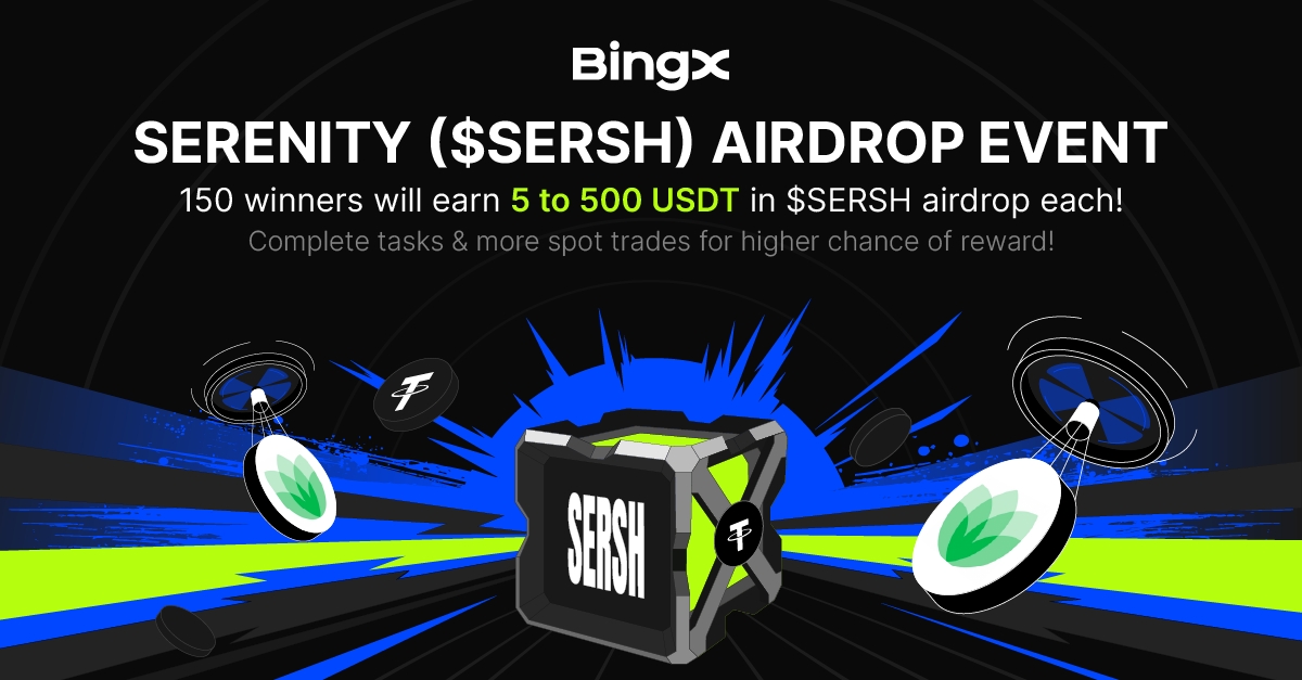 BingXOfficial's tweet photo. Because losing your data is so Web2. 🔒 

Dive into the $SERSH Airdrop Event &amp; win up to 500 USDT. @SerenityStech 

Complete all tasks to qualify. When? Till May 28.  

Event Link: https://t.co/KOGHWqp0fv https://t.co/uy59nbC0id
