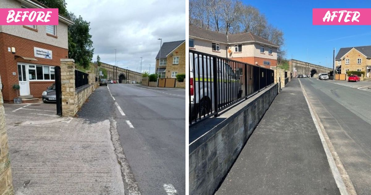 Bradford Council were awarded funds from Active Travel England to improve some walking routes to schools. 5 have been completed &amp; 5 more are planned. A footway has been created for a safer route to Co-op Academy Grange &amp; Co-op Academy Southfield
19-23 May
#WalktoSchoolWeek